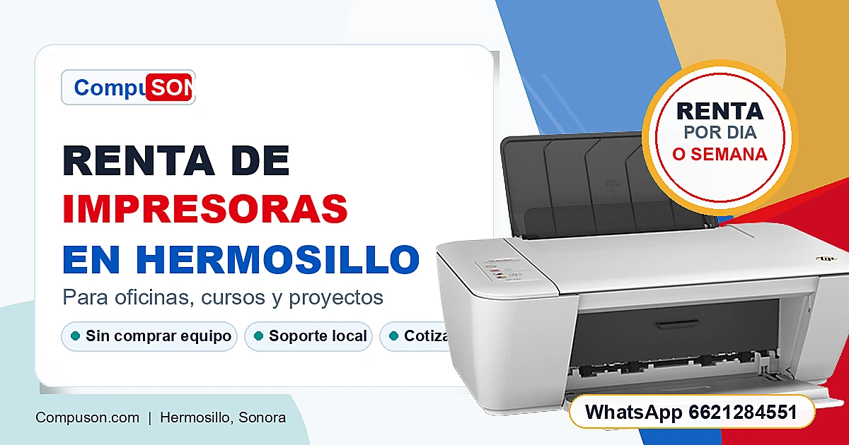Impresora láser multifuncional corporativa en renta para oficinas en Hermosillo