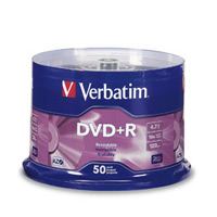CD DVD-R VERBATIM 16 X 4.5 GB CAMPANA 50 PZAS