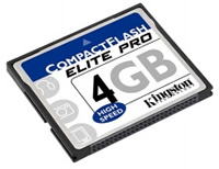 MEMORIA CARD COMPACTFLASH 4GB ELITE PRO KINGSTON