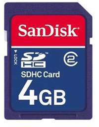 MEMORIA CARD SD HIGH CAPACITY 4 GB SANDISK
