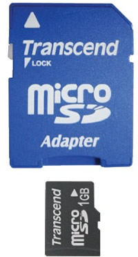MEMORIA CARD MICRO-SECURE DIGITAL 1 GB TRANSCEND
