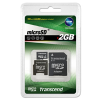 MEMORIA CARD MICRO-MINI-SEC.DIG. 2 GB TRANSCEND