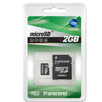 MEMORIA CARD MICRO-SECURE DIGITAL 2 GB TRANSCEND