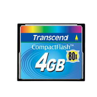 MEMORIA CARD COMPACFLASH 4 GB 80X TRANSCEND