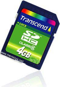 MEMORIA CARD SD HIGH CAPACITY 4 GB TRANSCEND