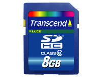 MEMORIA CARD SD HIGH CAPACITY 8 GB TRANSCEND