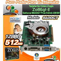 T.DE VIDEO PCIE 8600GT-512MB/128BIT DDR2,DVI+CRT
