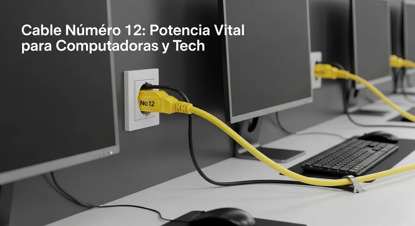 Instalación eléctrica profesional mostrando un cable numero 12 de color amarillo siendo conectado a una toma de corriente para alimentar computadoras de oficina